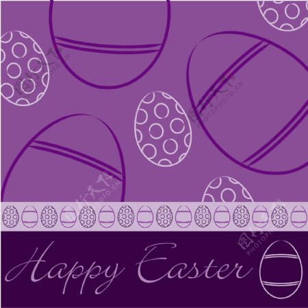 复活节快乐方面的矢量格式绘制卵卡