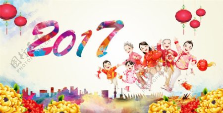 2017春节海报春节创意