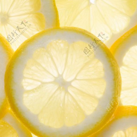 清新黄柠檬片图片