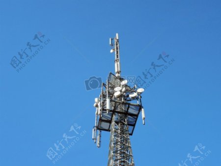 铁塔发送电台接待处天线电信桅杆无线电天线无线技术