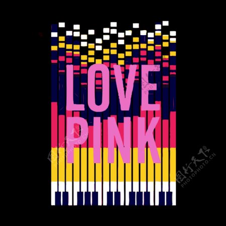 LOVEPINK钢琴格子图片