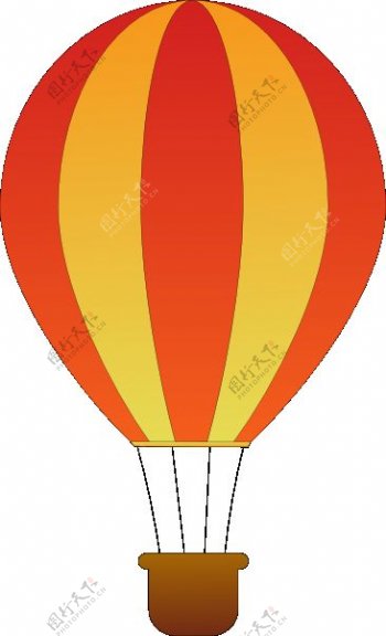 蚜垂直条纹的热气球的剪辑艺术2