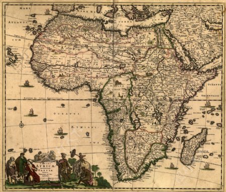 非洲古地图