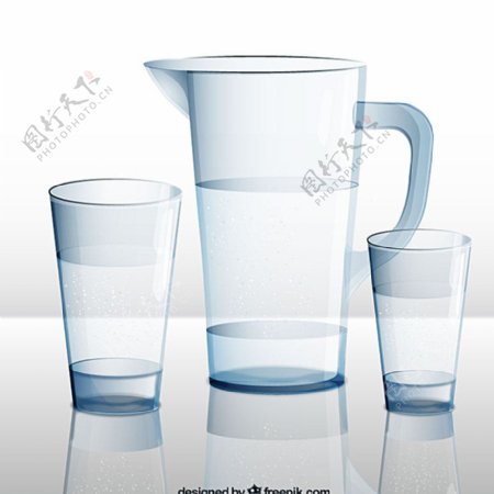水杯杯子AI矢量图片