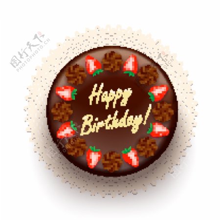 生日背景巧克力蛋糕