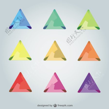 三维三角形标志