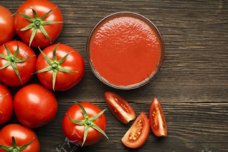 一碗西红柿调料与西红柿图片