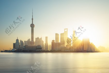 上海黄浦江和建筑图片