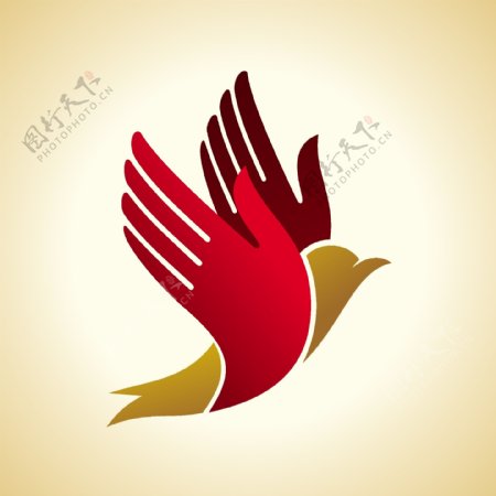 卡通飞鸟logo设计