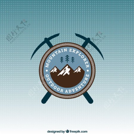 高山探险的标志