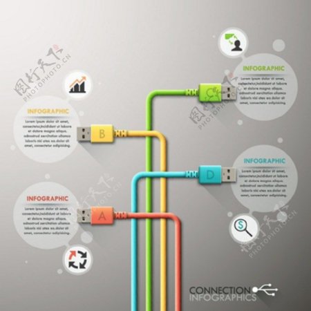 创意数据线商业信息设计图