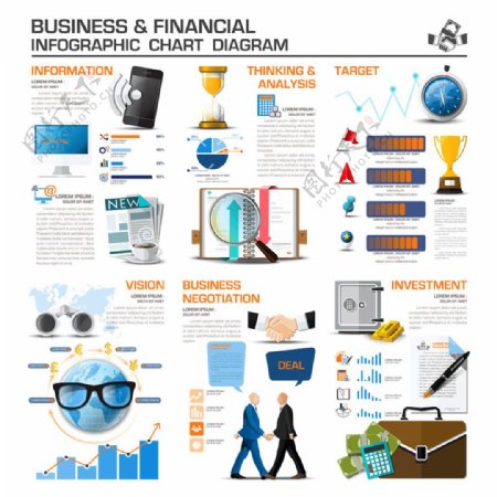 金融商务信息图表图片1