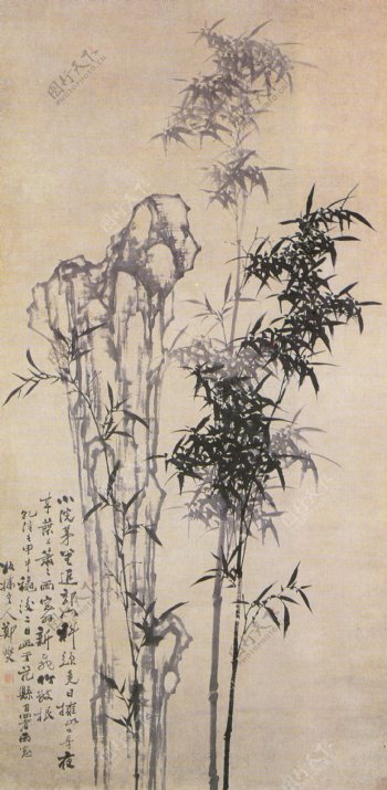 0004竹画中国画