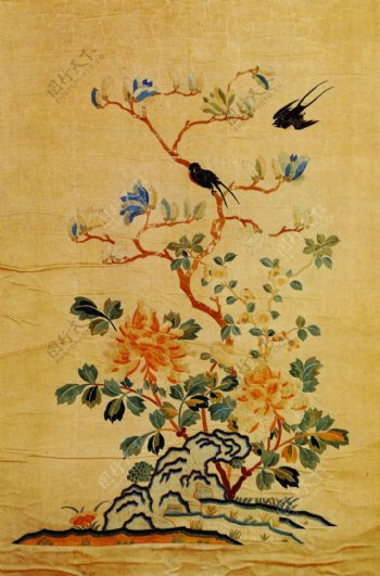 古代插图鸟语花香065