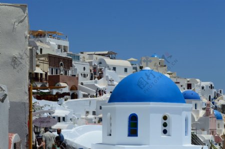 美丽的希腊白色建筑图片