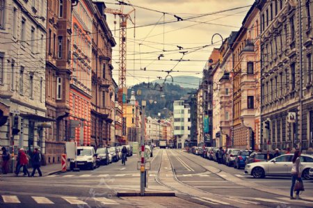 古老欧洲街道风景图片