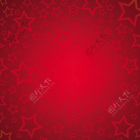 漂亮的红色背景与星星的圣诞节