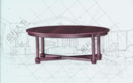 国际主义家具桌子0183D模型