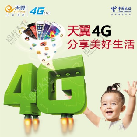 中国电信4G图片