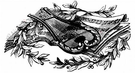 乐器图案古典纹饰欧式图案0284