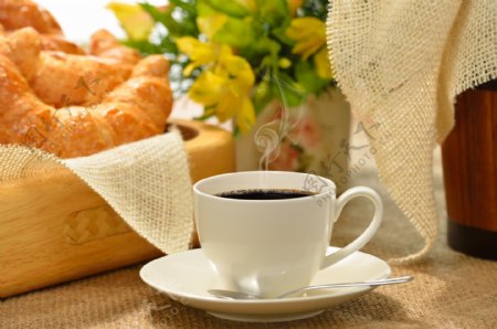 早餐美食热咖啡图片素材