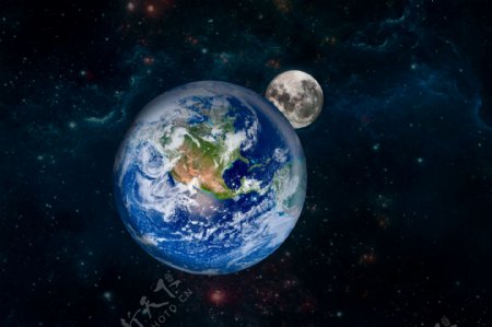 地球与月球图片
