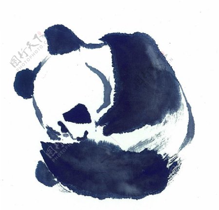 水墨熊猫
