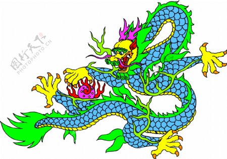龙纹吉祥图案中国传统图案0070