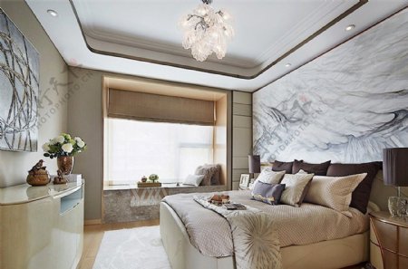 新中式风格卧室家装效果图