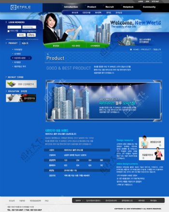 大气商业网站模版图片