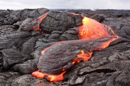 火山熔岩摄影图片