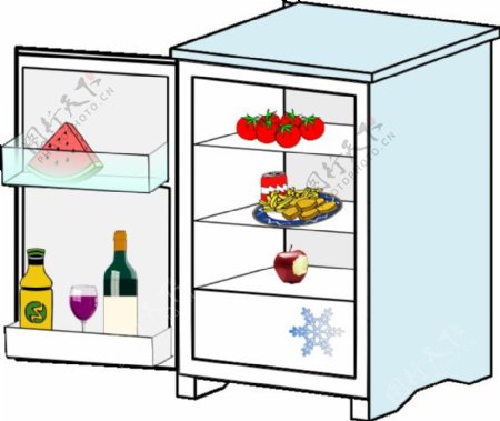 食品jhelebrant剪贴画的冰箱