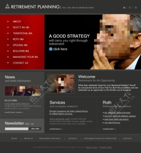 典型企业网站psd模板