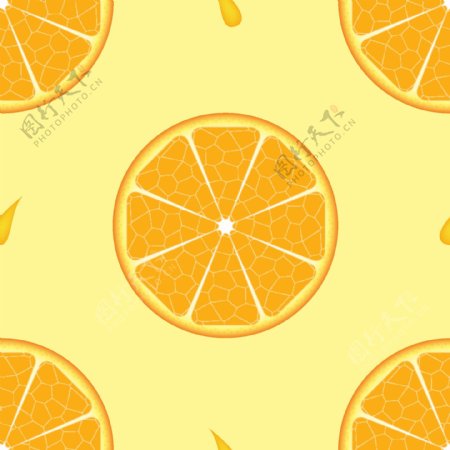橙色切片图案