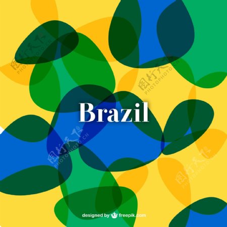 巴西圆形背景素材