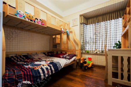 现代简约中式儿童房装修效果图