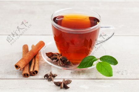 红茶与陈皮八角图片