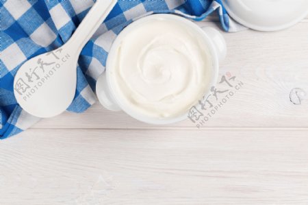 酸奶摄影图片