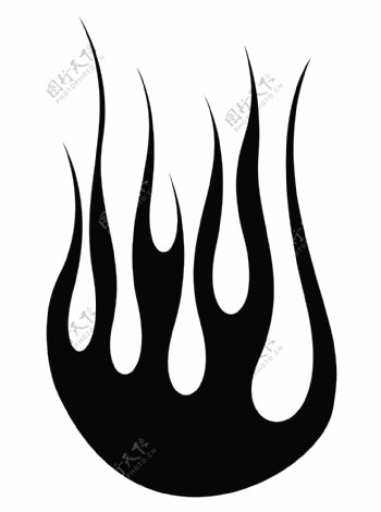 黑色火焰形状设计