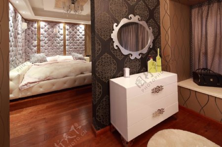 现代美式卧室卫生间装修效果图