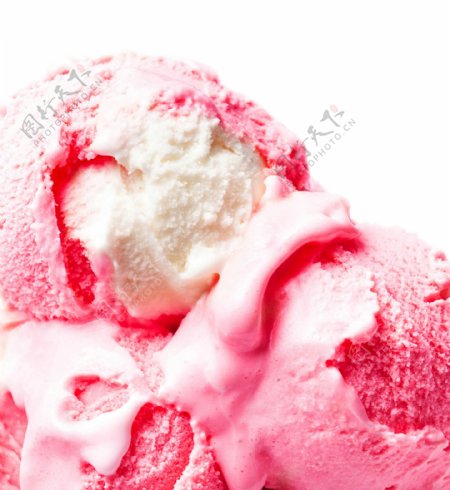 粉红色冰淇淋