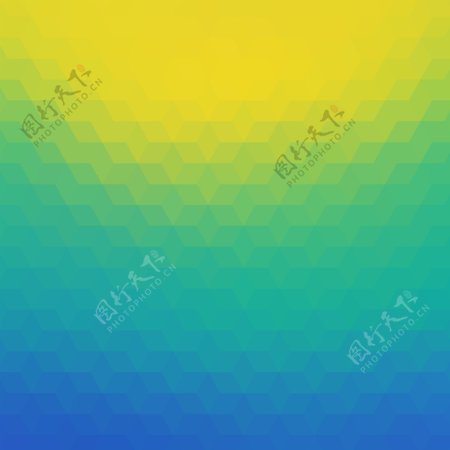 多边形背景蓝色和黄色为主色调tuquoise