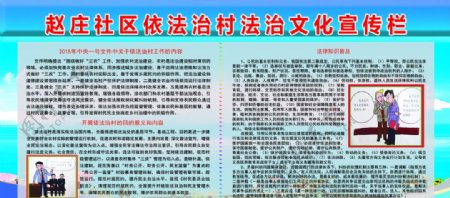 赵庄村依法治村法治文化宣传栏