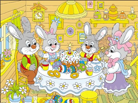 兔子之家插画
