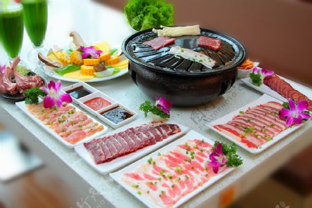 韩国烤肉料理图片