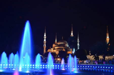 清真寺与喷泉