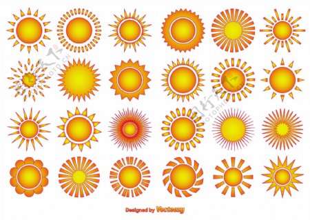 太阳图案矢量图片素材