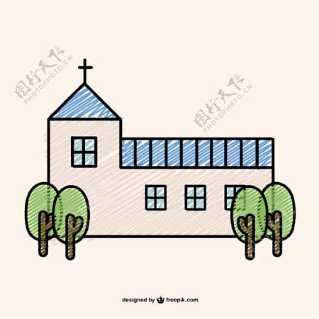 涂鸦的一个教教堂的设计