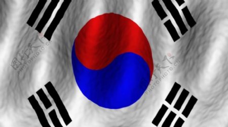 韩国国旗视频背景