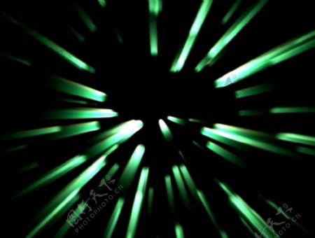 旋转的绿色光球